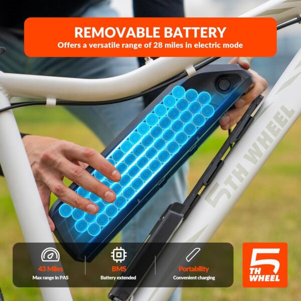 5TH WHEEL Discover 26" Electric Bike for Adults – 750W - Image 5